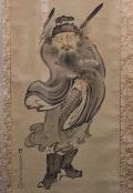三谷有信筆「鍾馗図」紙本墨画淡彩
 安政六年(1859)以降
 久留米市蔵